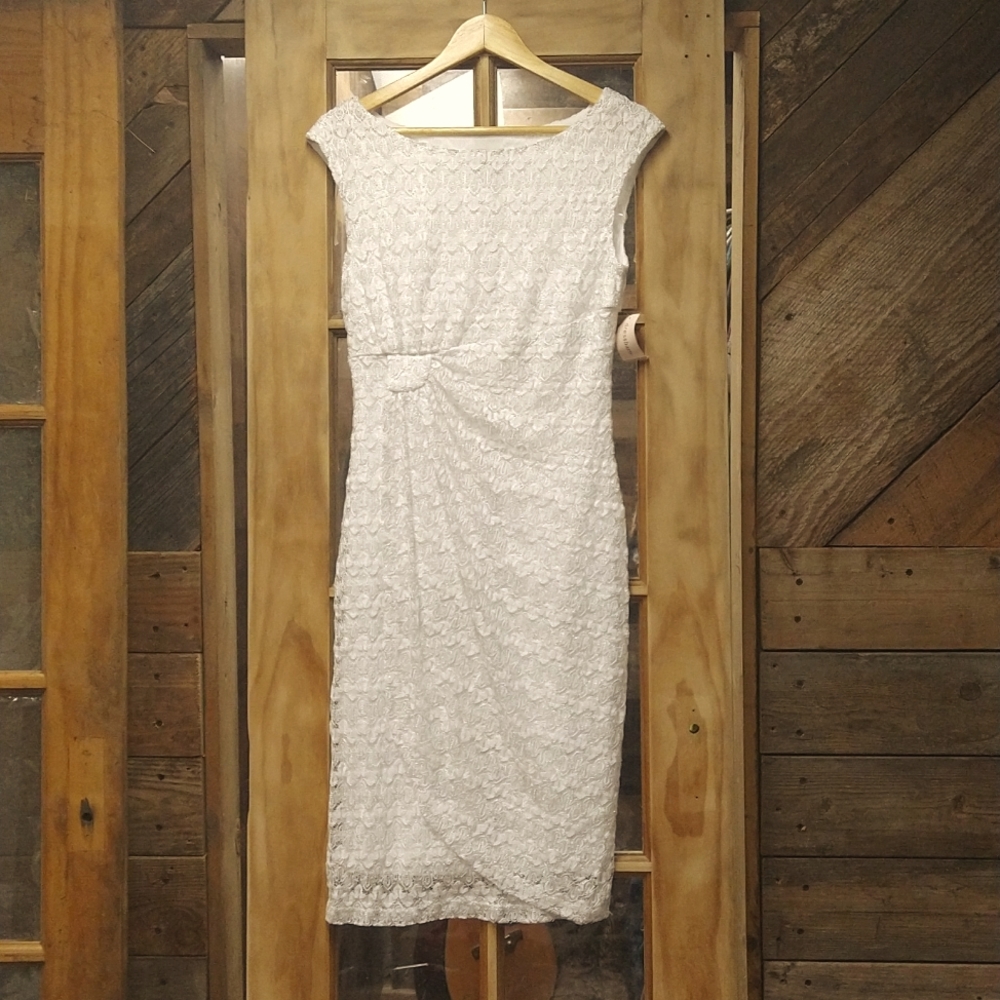 🆕 Dressbarn Collection • white lacy bodycon dress